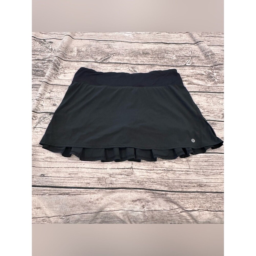 lululemon athletica Black Back Pleated Active Skort Size 10